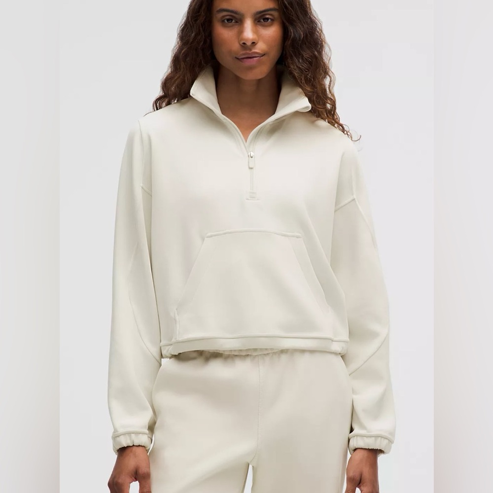 Lululemon women’s Brushed Softstreme Half Zip Bone